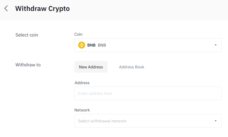 retragere bnb binance